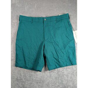 Walter Hagen Clubhouse Linen Shorts Men Size 36 Green Stretch Active Golf Tennis